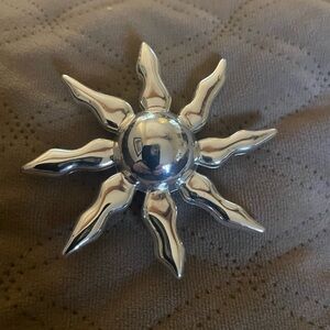 Silver Starburst Brooch